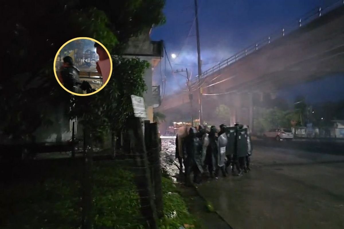 Antimotines accionan para dispersar manifestaciones en Izabal