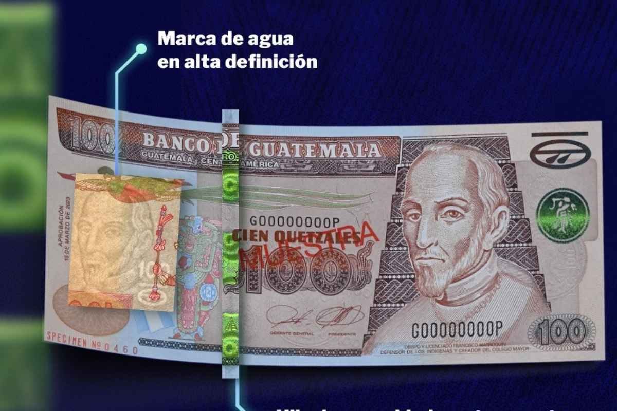 Nuevo billete de Q100 llega con tecnología antifalsificación y diseño renovado