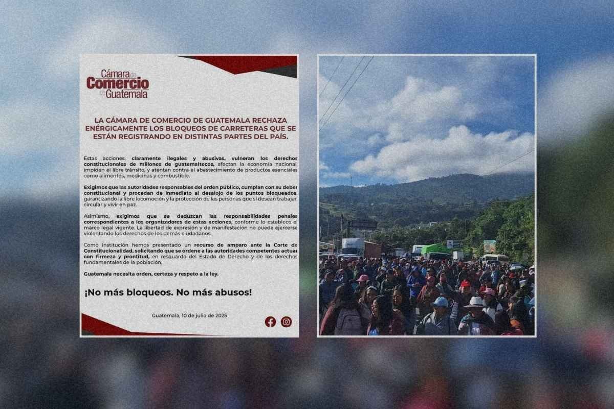 Sector empresarial de Guatemala advierten sobre impacto económico de bloqueos y recuerdan resolución de la CC