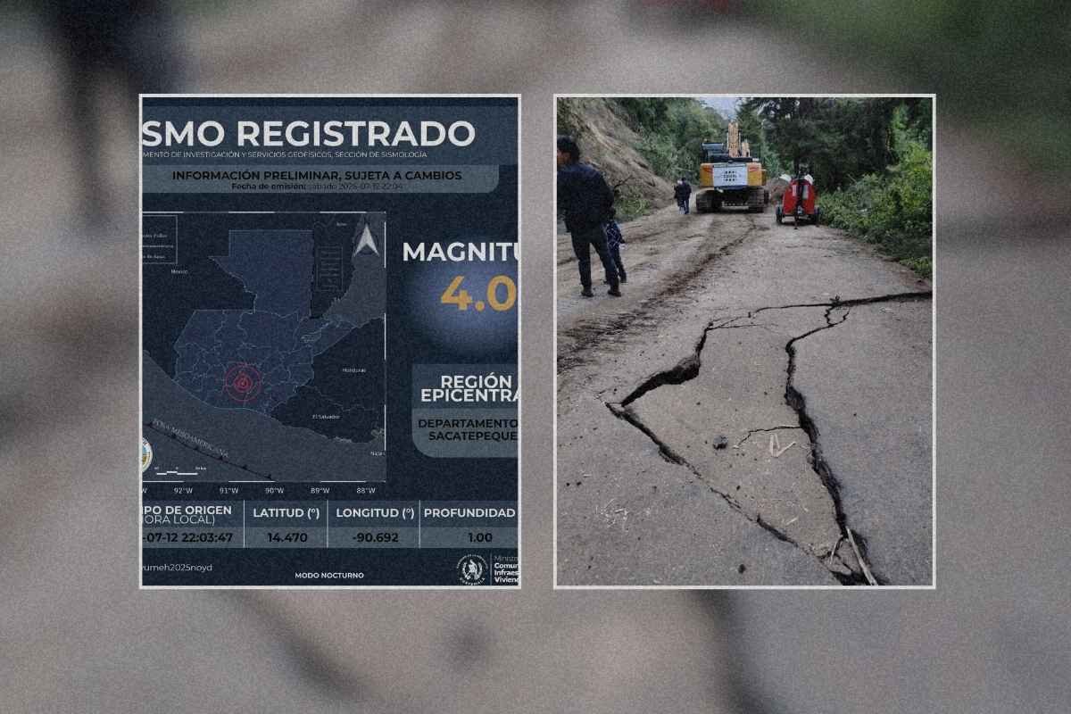Temblor de 4.0 remece Sacatepéquez en medio de emergencia sísmica nacional