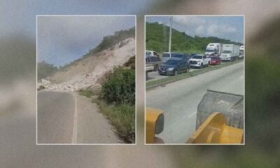 VÍDEO Derrumbe bloquea ruta al Atlántico y causa caos vial