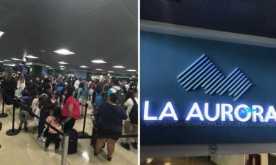 Caos en el Aeropuerto La Aurora pasajeros denuncian largas filas y medidas inseguras