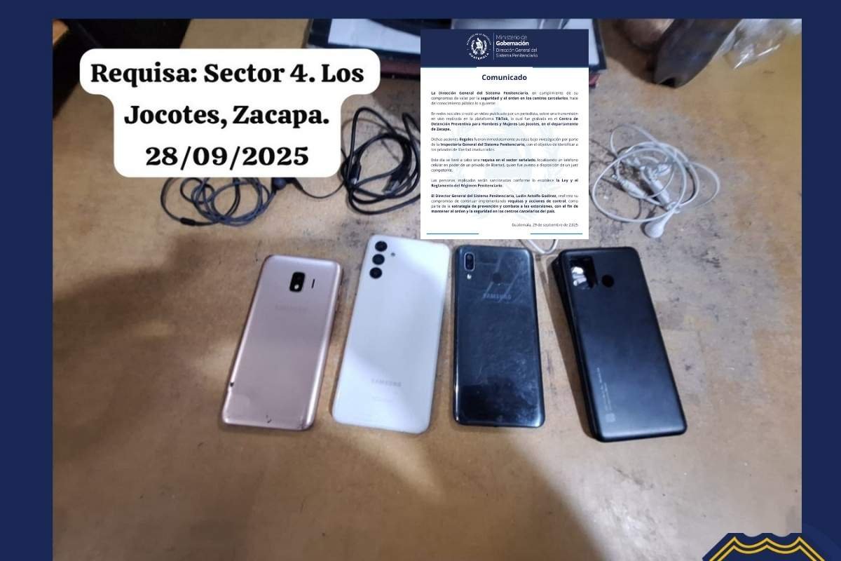 Reos transmiten en vivo desde cárcel de Zacapa y SP anuncia sanciones