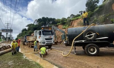 Suspenden búsqueda en derrumbe del km 24 ruta a El Salvador por riesgo de nuevos desprendimientos