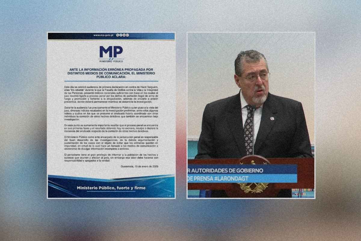 MP defiende actuación en proceso penal tras señalamientos de parte de Arévalo