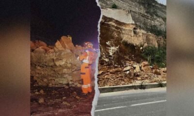 Derrumbe en el Libramiento de Chimaltenango paraliza paso hacia la capital y deja tres personas rescatadas