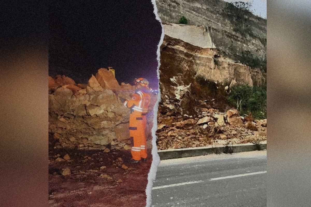 Derrumbe en el Libramiento de Chimaltenango paraliza paso hacia la capital y deja tres personas rescatadas