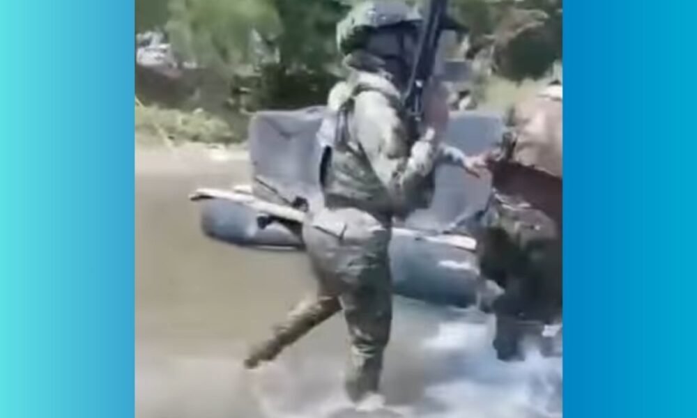 Operativo en la frontera sur Marina de México confronta a presuntos traficantes de gasolina en el Suchiate