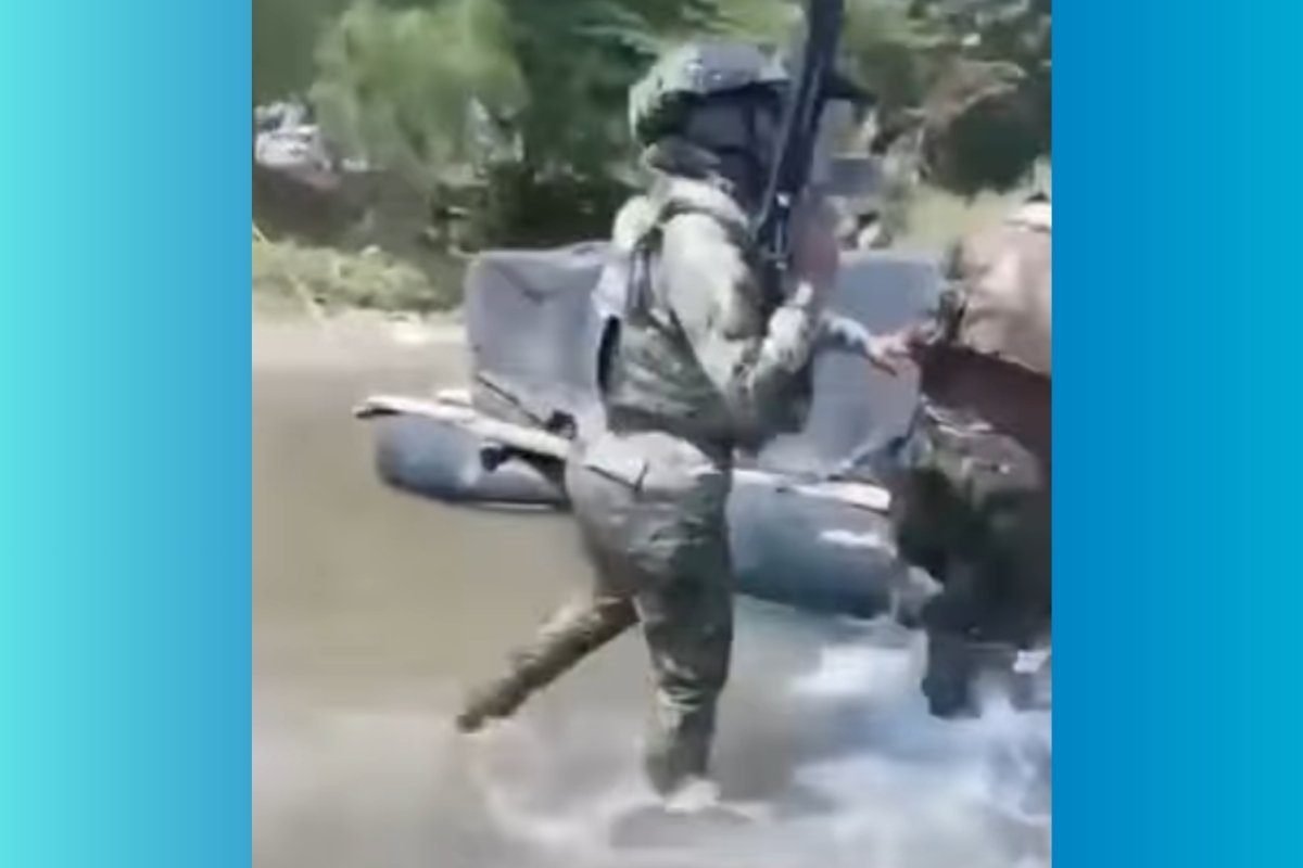 Operativo en la frontera sur Marina de México confronta a presuntos traficantes de gasolina en el Suchiate