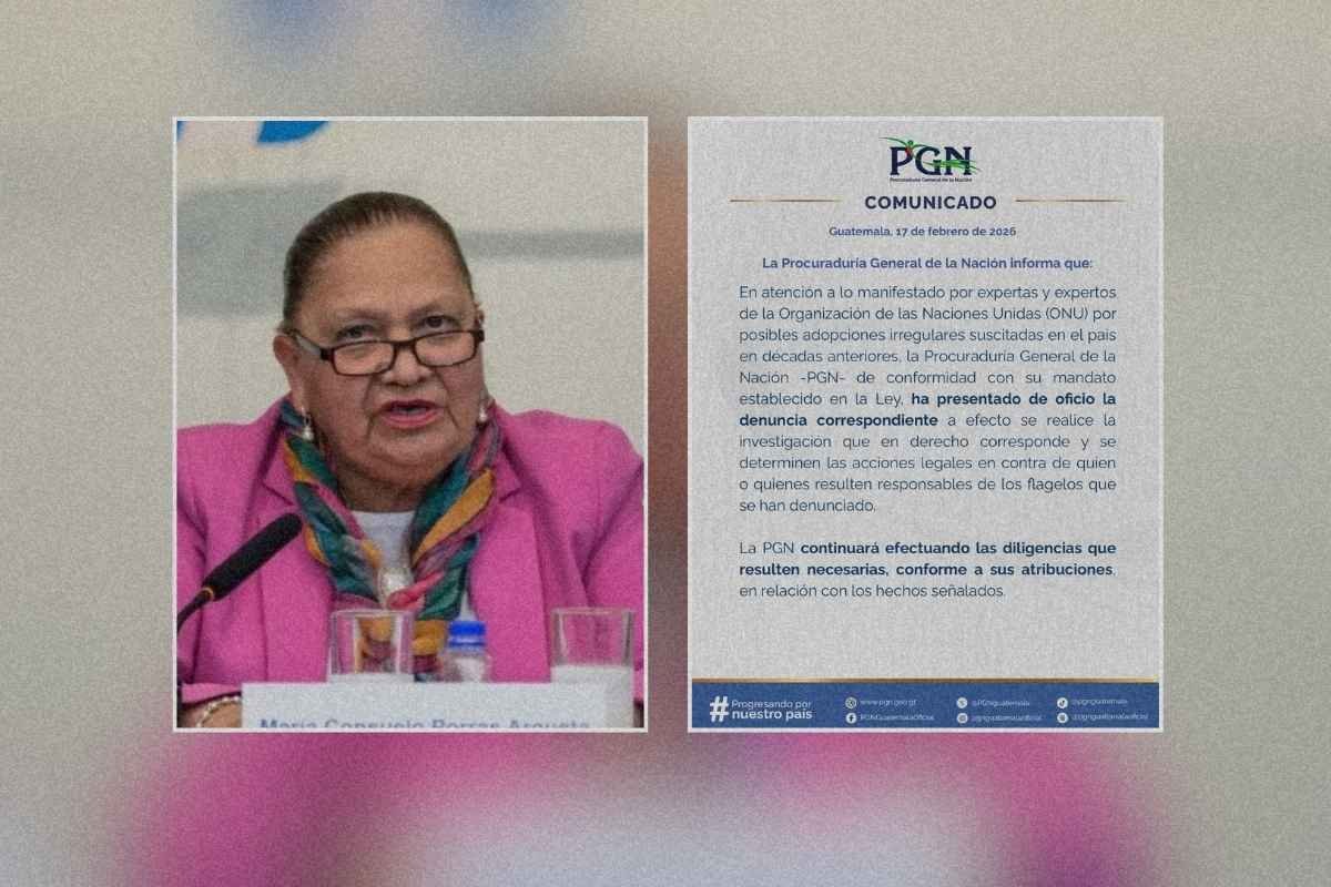 PGN activa denuncia por supuestas adopciones irregulares tras pronunciamiento de expertos de la ONU sobre caso en Guatemala