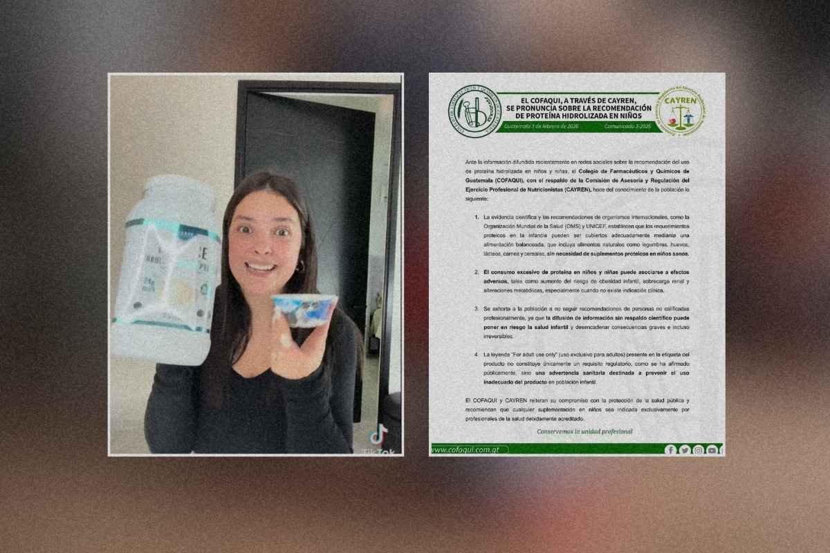 PGN investiga a influencer Deanna Melillo y COFAQUI cuestiona el uso de proteína para adultos en niños