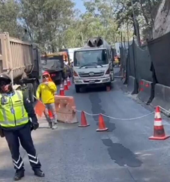 Cierran carril en subida de Villa Lobos por trabajos en talud